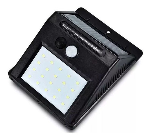 Luminária Arandela Led Solar 24 Leds Com Sensor De Presença