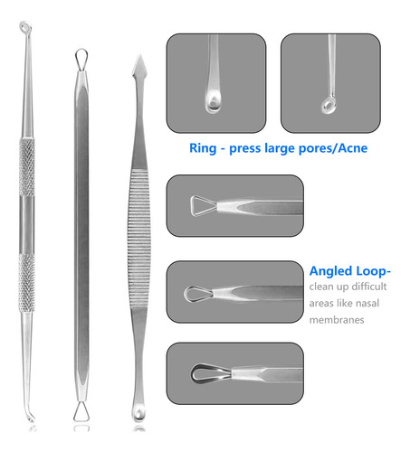 Blackhead Remover Tools Kits + Ear Wax Removal Tools +cuticl