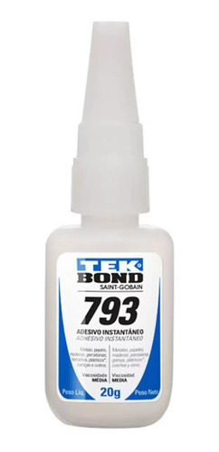 Cola Instantânea TekBond 793 - 20g Super Bond Transparente