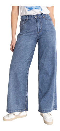  Pantalon Wide Leg Blue Indigo