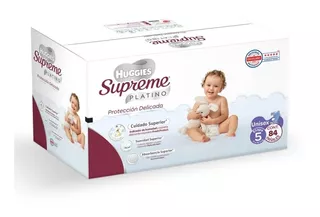 Pañales Etapa 5 Huggies Supreme Platino Unisex 84 Piezas Talla Etapa 5