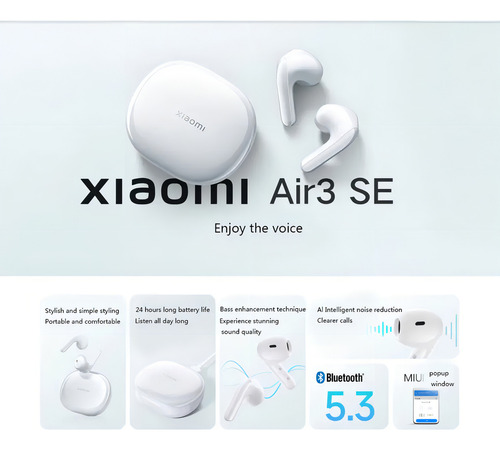 Audífonos Inalámbricos Bluetooth Xiaomi Air3 Se