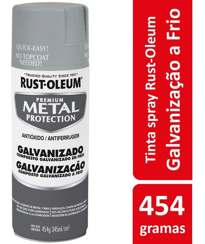 Imagem 1 de 5 de Spray Galvanização A Frio Cor Cinza Fosco