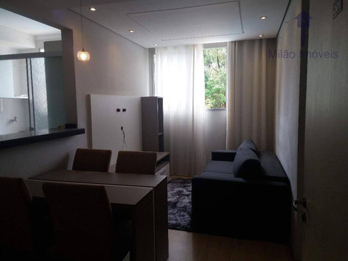 Imagem 4 de 14 de Apartamento Mobiliado Com 2 Dormitórios Sendo 1 Suíte À Venda, 50 M² Por R$ 210.000 - Spazio Splendido - Parque Vereda Dos Bandeirantes - Sorocaba/sp - Ap0610