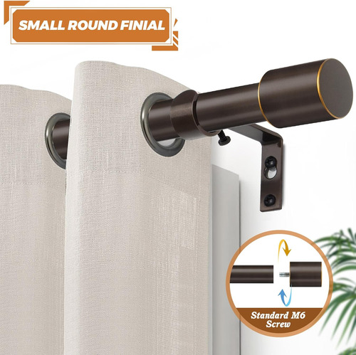 Barras De Cortina Para Ventanas De 122 A 213 Cm, Ajustable D