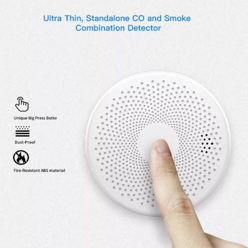 W Detector De Humo De Monóxido De Carbono Tuya Wifi Sensor