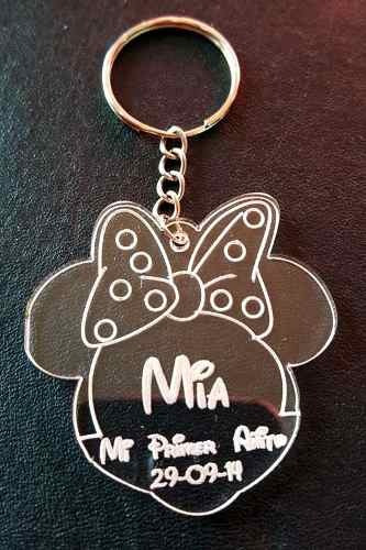 40 Llaveros Mickey Minnie Souvenirs Acrílico Personalizados