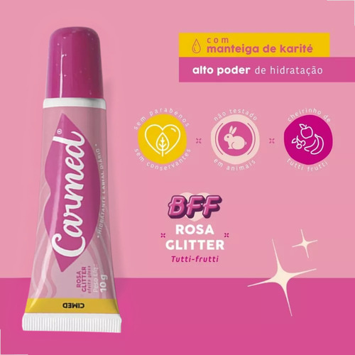 Kit 2 Carmed - Maçã Do Amor + Bff Glitter