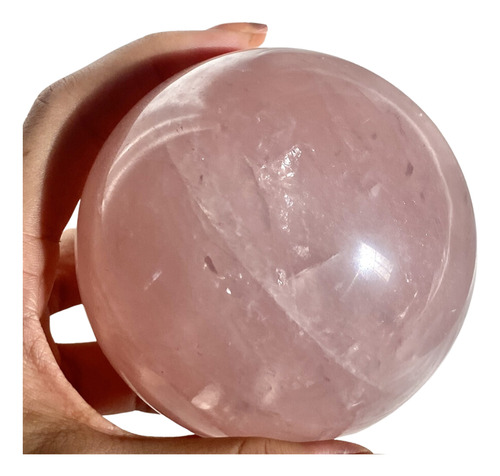 Bola De Cristal Rosa, Esfera De Piedra De Cuarzo Rosa ,3 Cm