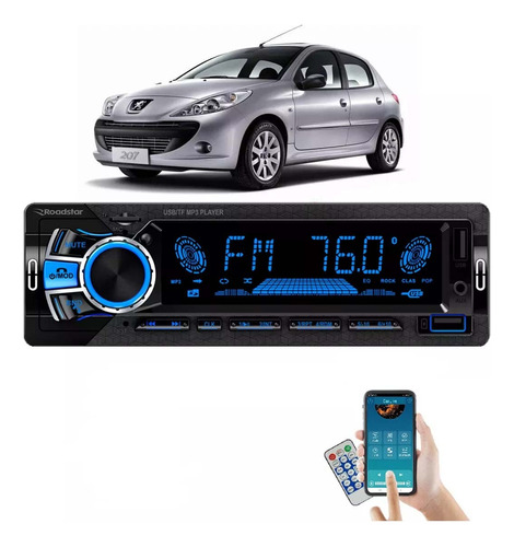 Rádio Som Automotivo Mp3 Bluetooth Pendrive Peugeot 206 207