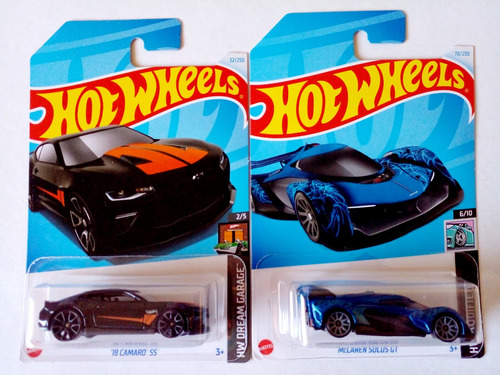 Hot Wheels 2024: 18 Camaro Ss Y Mclaren Solus Gt