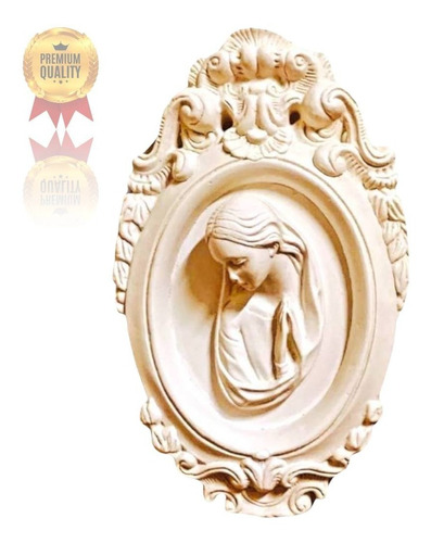 Quadro Enfeite Escultura Alto Relevo Nossa Senhora Luxo 