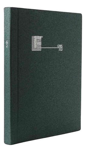 Libro 2g1 Rayado 1/4 Gris De Forma Francesa 17x22cm De 48hjs
