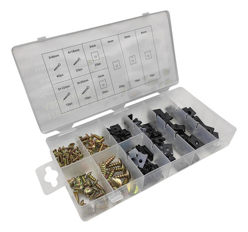 Q Juego De 170 Piezas De Reparación De Clips De Metal En U