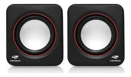 Caixa De Som Speaker 2.0 3w Sp-301bk Preta C3 Tech Cor Preto USB