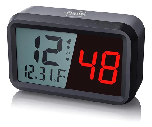 T-famy Reloj Despertador Digital A Pilas Con Pantalla Led Y