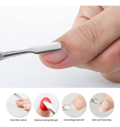 200 Palitos Naranjo Para Uñas Manicure + Empujador Cuticula