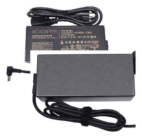 Cargador De 180w 20v 6.0*3.7m Compatible Con Rog G14 Ga401i Negro