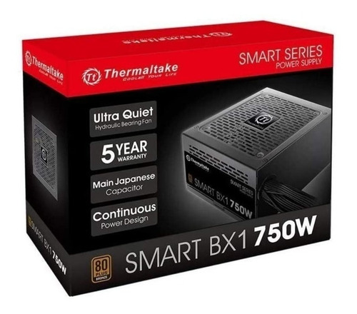 Imagen 3 de 3 de Fuente de alimentación para PC Thermaltake Technology Smart BX1 Series SPD-750AH2NKB 750W black 100V/240V