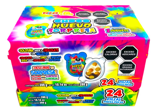 Choco Huevo Sorpresa Las Delicias 1 Paquete Con 24 Piezas