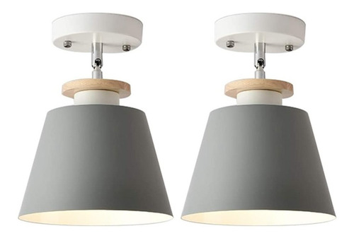 2pcs Lámpara De Techo Moderno Lampara De Colgante Metal E27