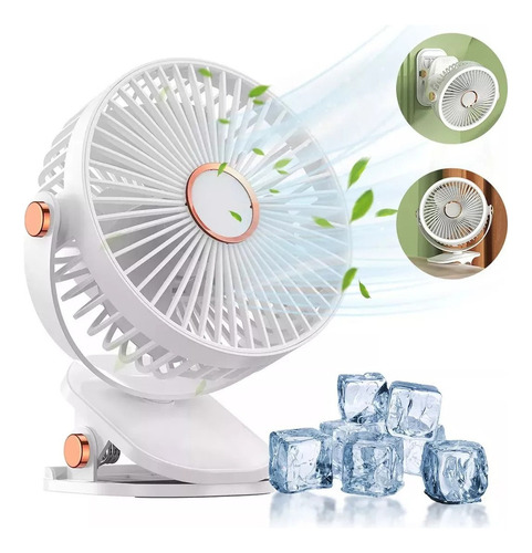A Ventilador De Escritorio Con Luz 5 Velocidades Diámetro