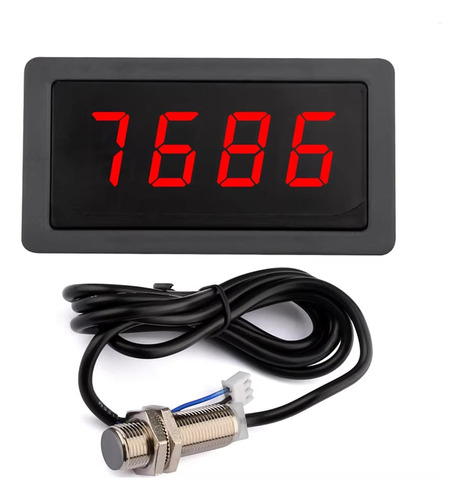 Contador Led Digital Con Tacómetro De 9999 Rpm, Calibre 8-24