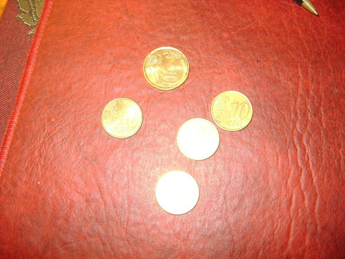 5 Monedas De Euros 4 De 10 Centavos 1 De 20 Centavos L 1003