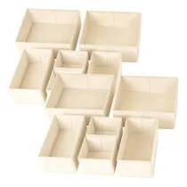 Comprar Organizadores De Ropa Interior Paquete De 12 Beige