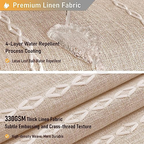 Cortina De Ducha Estilo Bohemio De Lino A Rayas 152 X 183 Cm