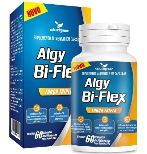 Colágeno Tipo Ii Vitamina B1 Magnésio Algy Bi Flex 60 Cáps