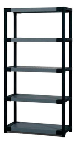 Estante En Resina Organizador Rack Anaquel Color Negro      