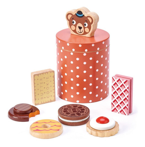 Caja Galletas Barril Tender Leaf Toy Niños Juguete Madera ®