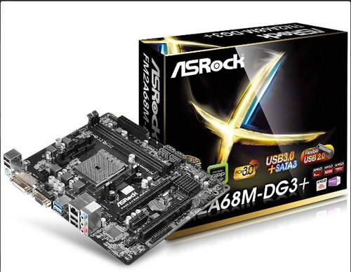 Tarjeta Madre Asrock Fm2a68m-dg3+ Ddr3 Usb 3 0 Soc Fm2+