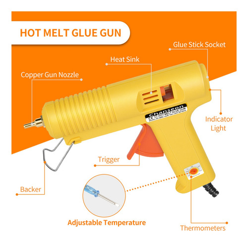 Pistola De Pegamento De Fusión En Caliente De 150w Con 10an