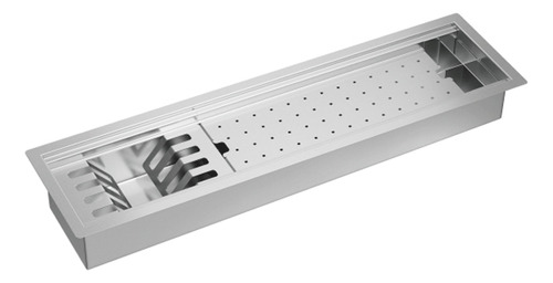 Calha Organizadora De Cozinha 75cm Inox - Deca