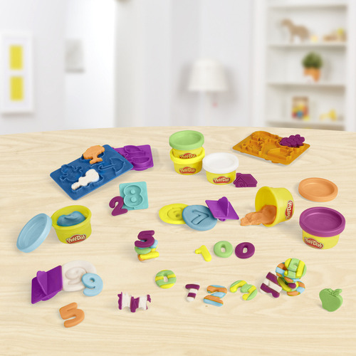 Set De Masas Play-doh Fundamentals - Números Y Figuras 3+