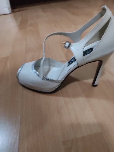 Zapatos Dama Bellos Blanco Perlas Número 39, 