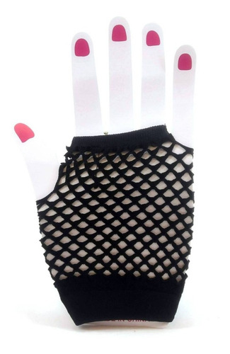 Imagen 4 de 7 de Guantes Mitones Red Sin Dedos Cortos Negros Set X 12 Pares