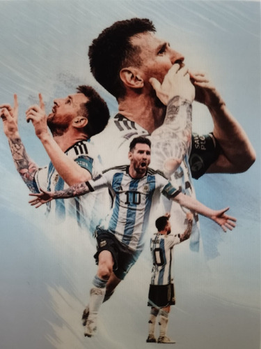 Imagen 1 de 3 de Cuadros Decorativos Con Luz Retroiluminados/ Messi