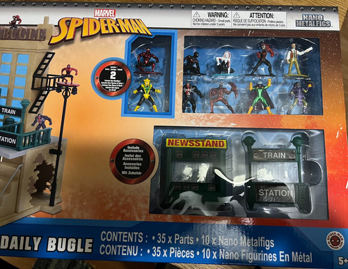 Spiderman Nano Scene Marvel Metal Metalfigs Estacion Tren