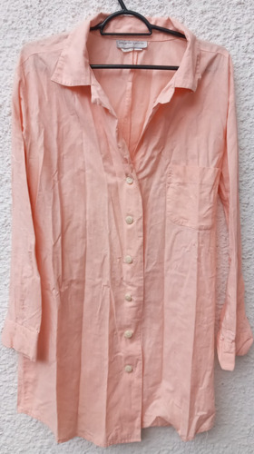 Camisa Larga Dama Color Coral Talle M Digna Yero.