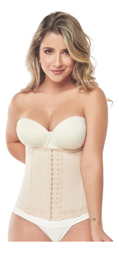 Faja Colombiana Corset Cinturilla Beige Bodyflex - 040