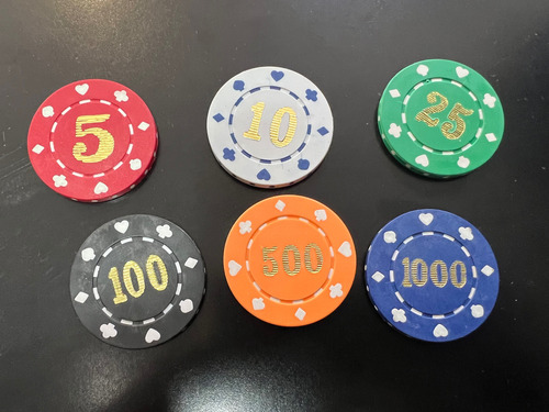 Juego De Fichas De Poker Marca Big Bola (Usado)