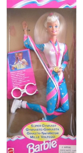 Muñeca Barbie Super Gymnast Con Anillo De Tumbling (1995)