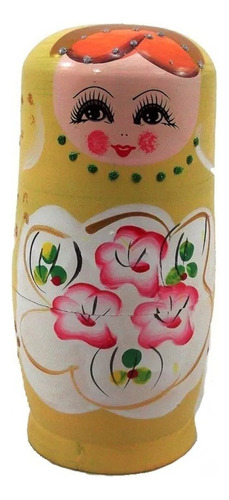 Matrioska Russa Amare - 6 muñecas una dentro de la otra 14 con color amarillo