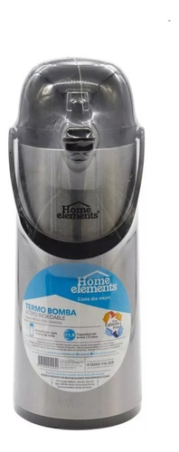 Termo Bomba 1.9 Litros Home Elements Cubierta Acero Inoxidab