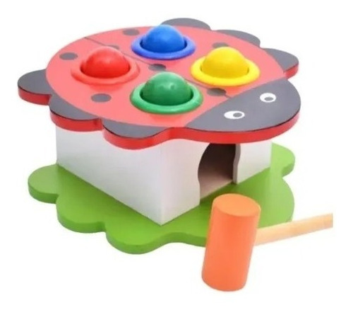 Juguete Didáctico Caja De Martillo Madera Montessori Bebe