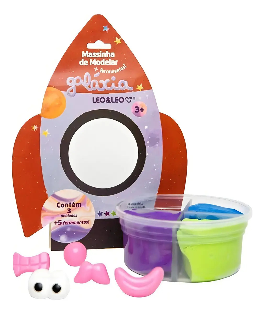 Kit Massinha Modelar Galáxia com Acessórios Leonora Infantil