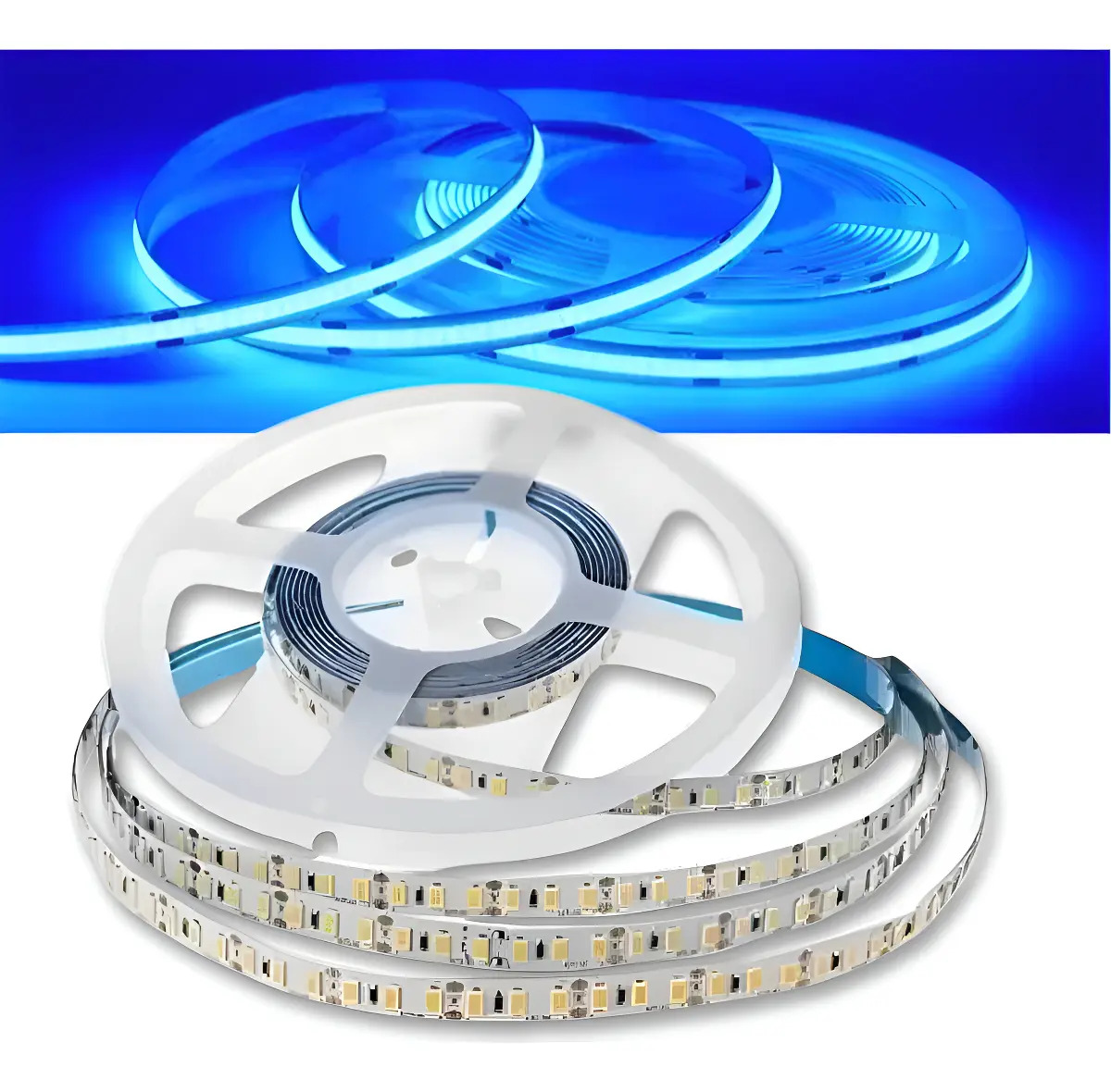 Fita LED Azul AAA Top 5m 12V IP20 COB 320 LEDs/m Decoração Interna